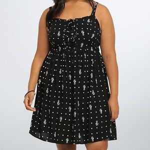4X Pineapple Lace Up Sundress